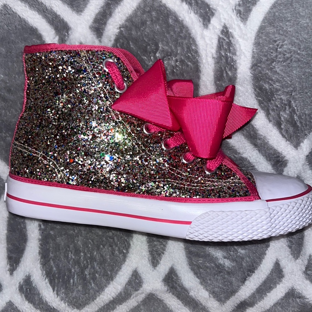 Jojo Siwa|Pink Glitter High Top Sneakers for girls